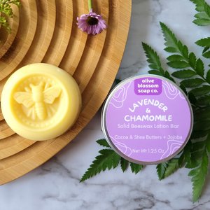 Lavender & Chamomile Essential Oil Solid Lotion Bar