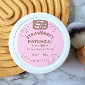 Strawberry Patchouli Artisan Shave Soap