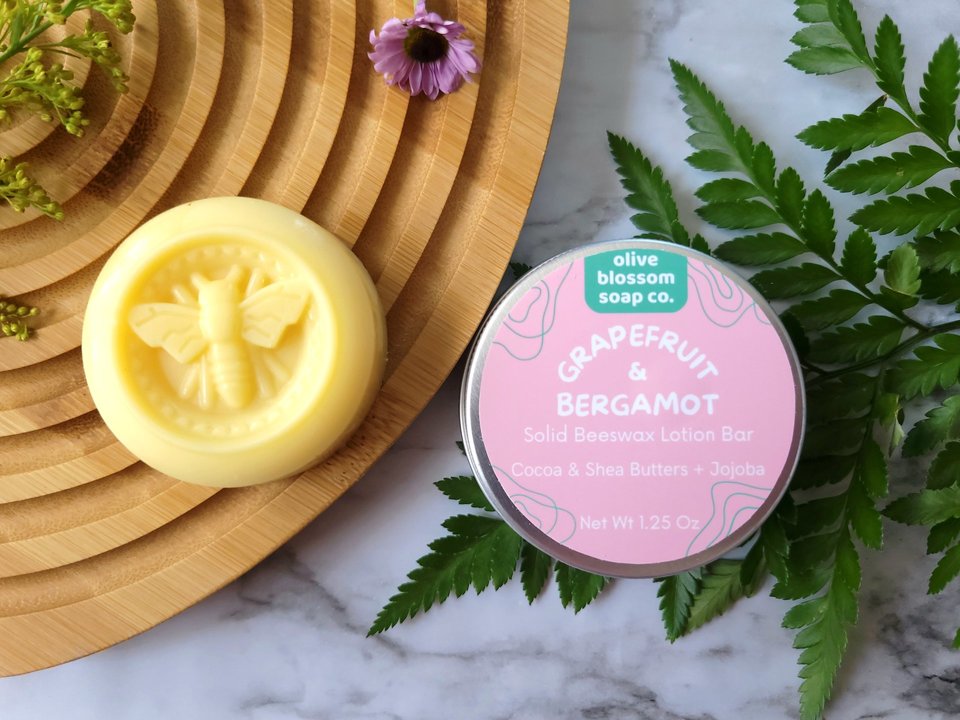 Grapefruit & Bergamot Essential Oil Solid Lotion Bar