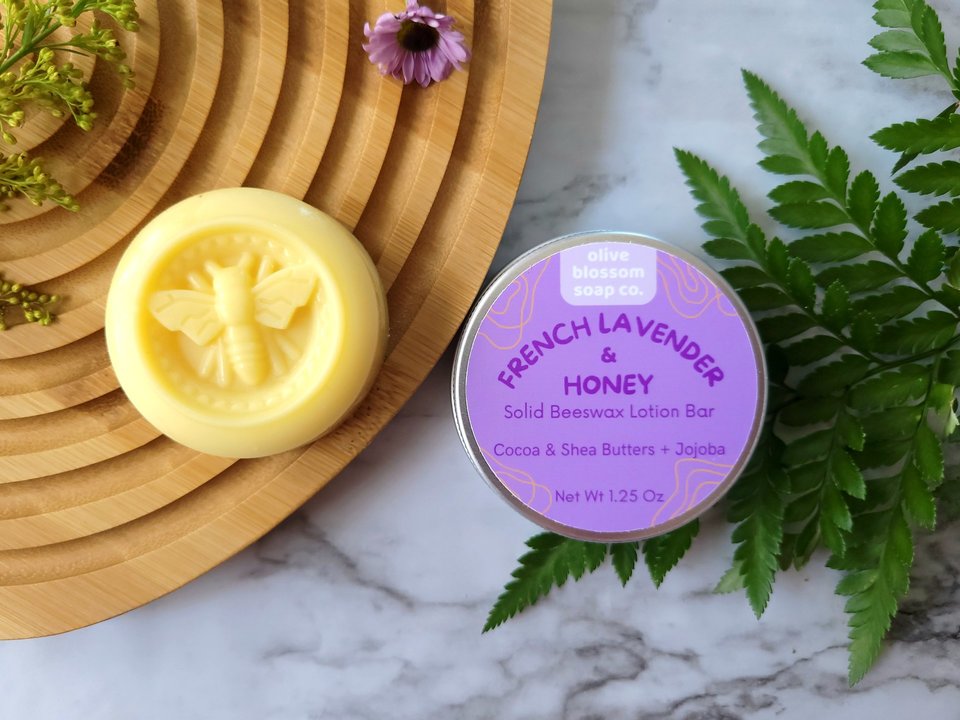 French Lavender & Honey Solid Lotion Bar