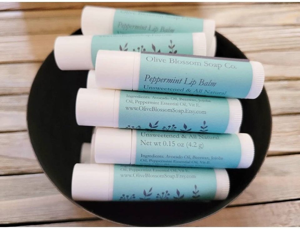 Set of 3 All Natural Lip Balms Made With Essential Oils