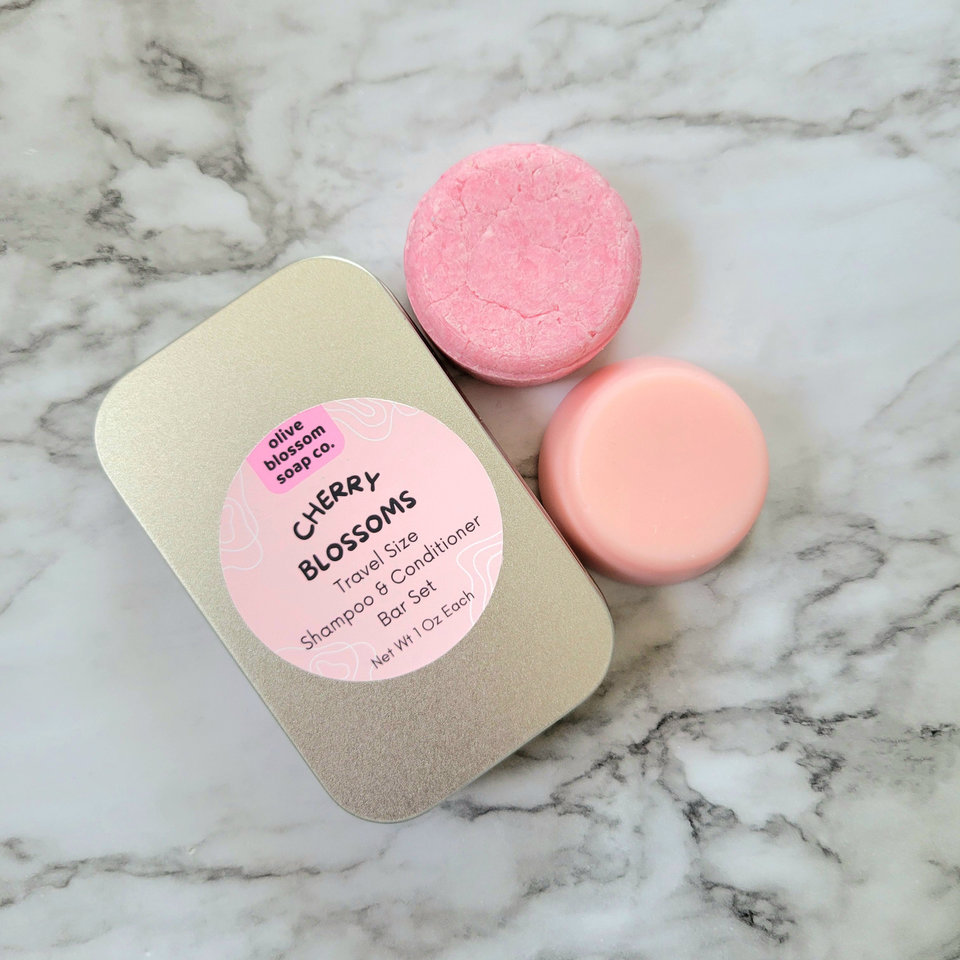 Travel Size Shampoo And Conditioner Bar Set