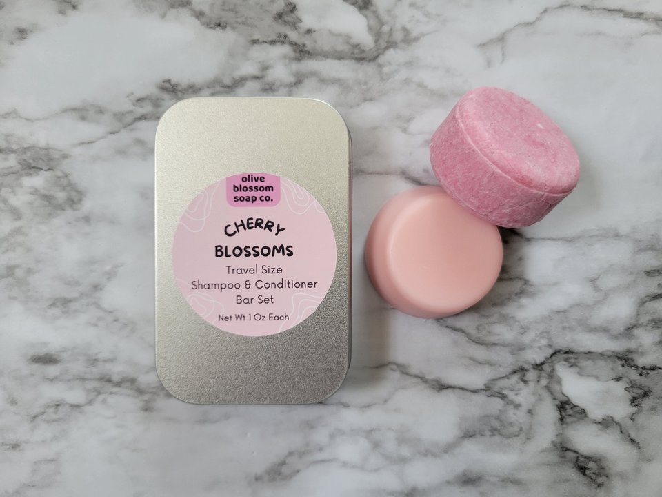 Travel Size Shampoo And Conditioner Bar Set