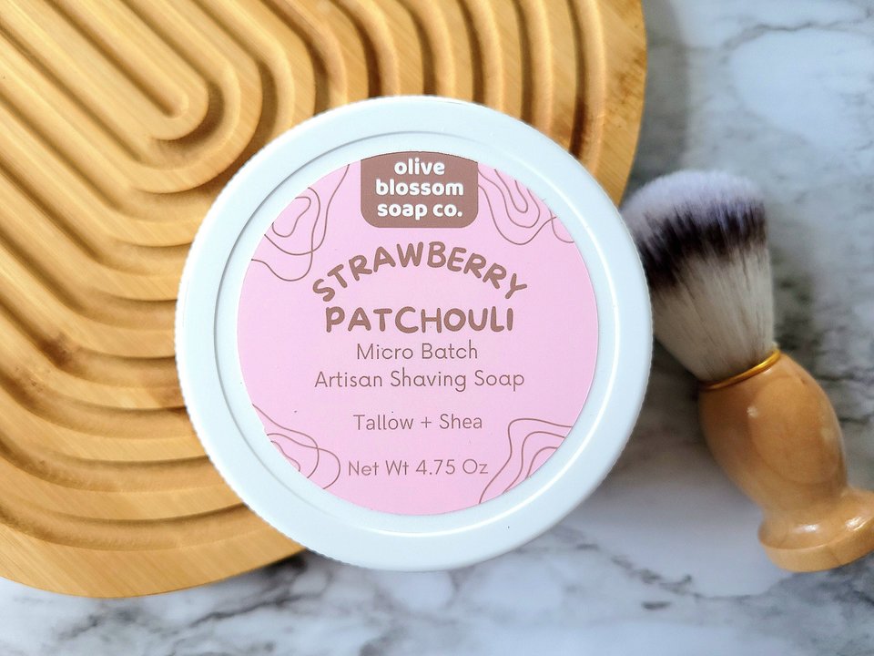 Strawberry Patchouli Artisan Shave Soap