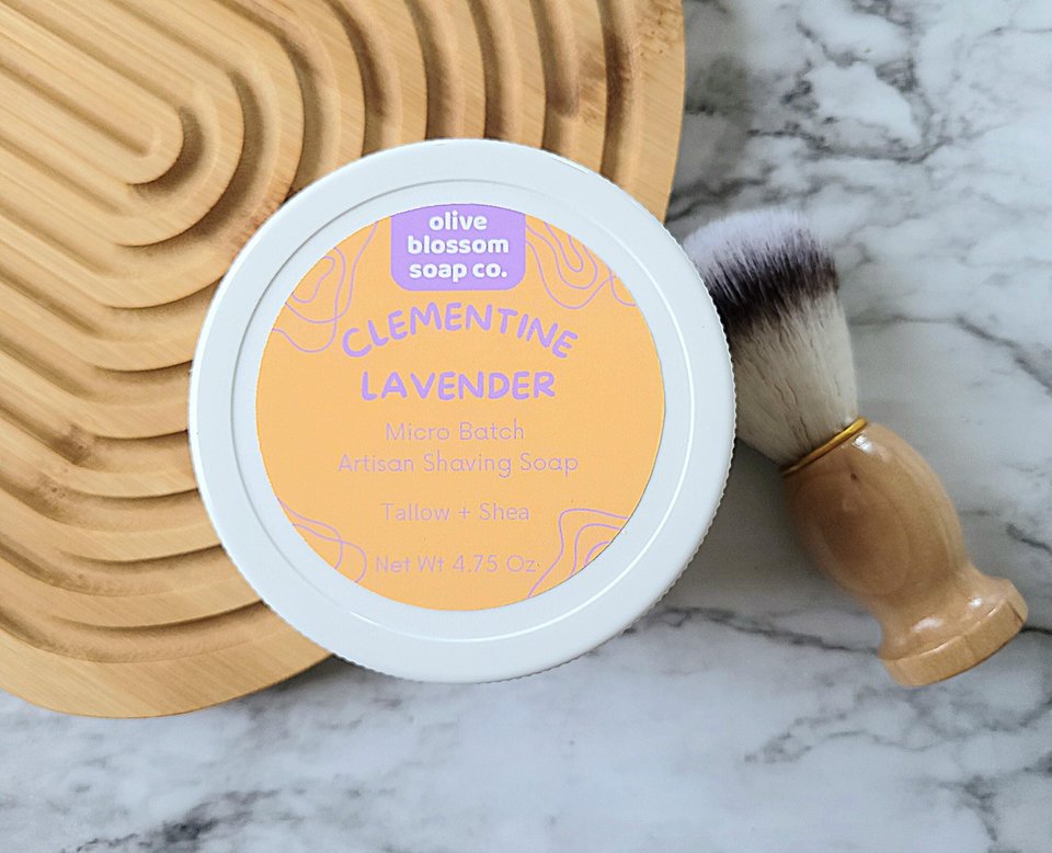 Clementine Lavender Artisan Shave Soap