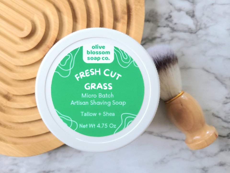 Fresh Cut Grass Artisan Shave Soap