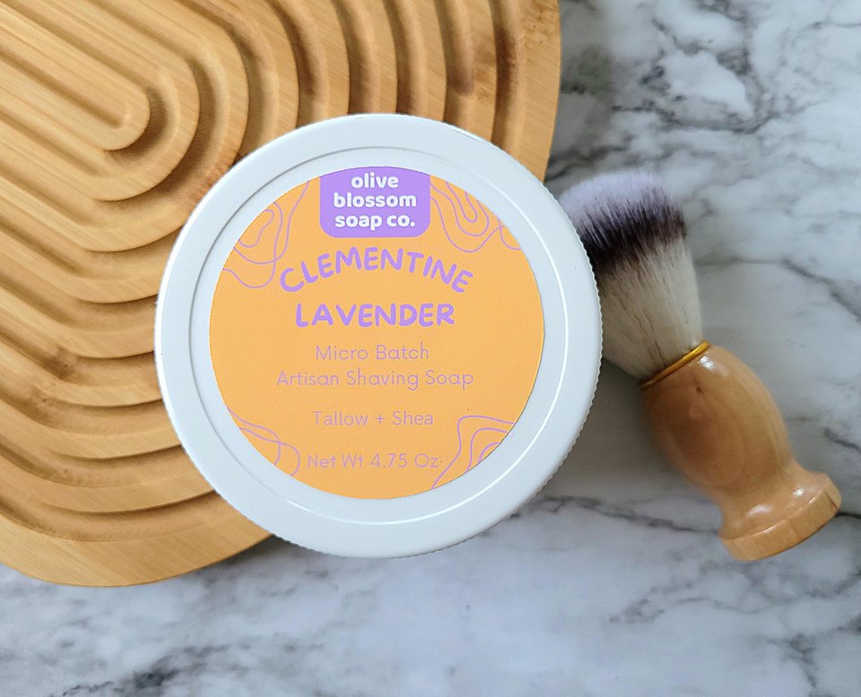 Clementine Lavender Artisan Shave Soap