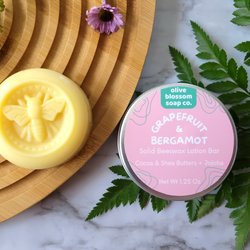 Grapefruit & Bergamot Essential Oil Solid Lotion Bar