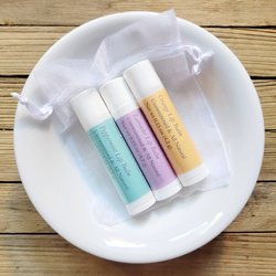 Set of 3 All Natural Lip Balms Made With Essential Oils